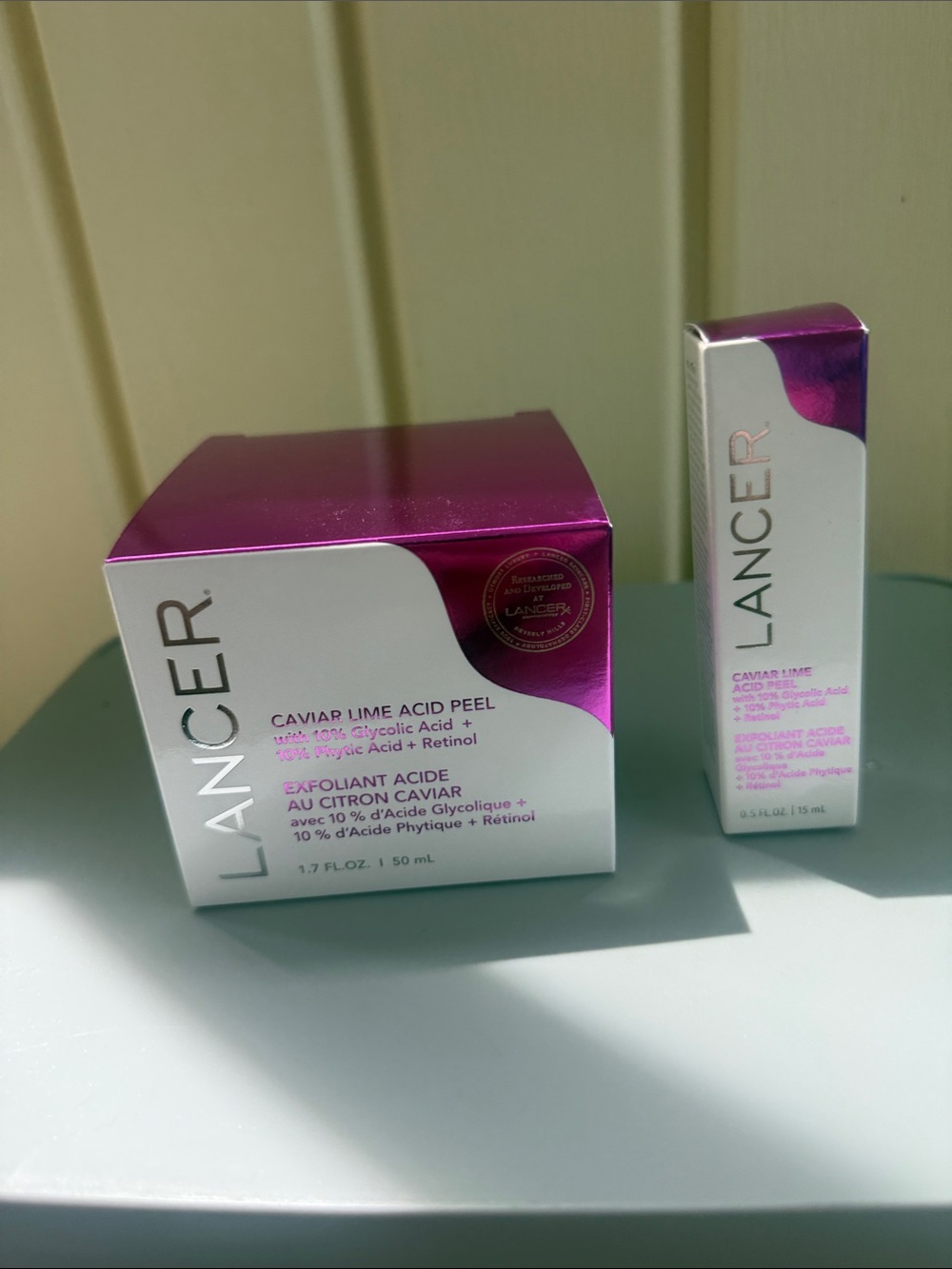 Lancer Caviar Lime Acid Peel - Pink/Silver Packaging